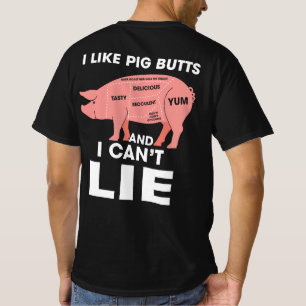 T-shirt Drôle J'Aime Les Boutons De Cochon Et Je Ne Peux