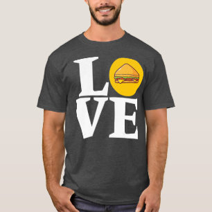T-shirt Drôle J'aime les sandwichs sous-marins Sandwich