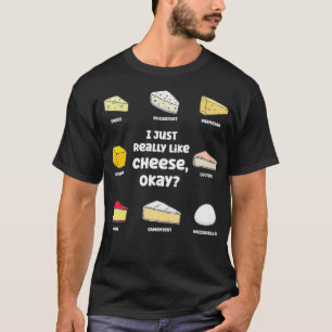 T-shirt Drôle J'Aime Vraiment Le Fromage, Bon Amoureux Du