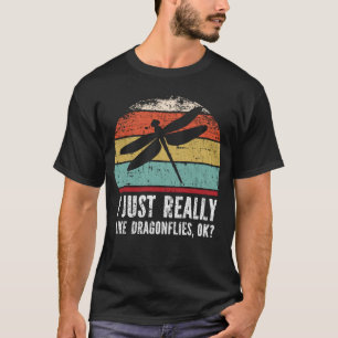 T-shirt Drôle J'Aime Vraiment Les libellules OK ?