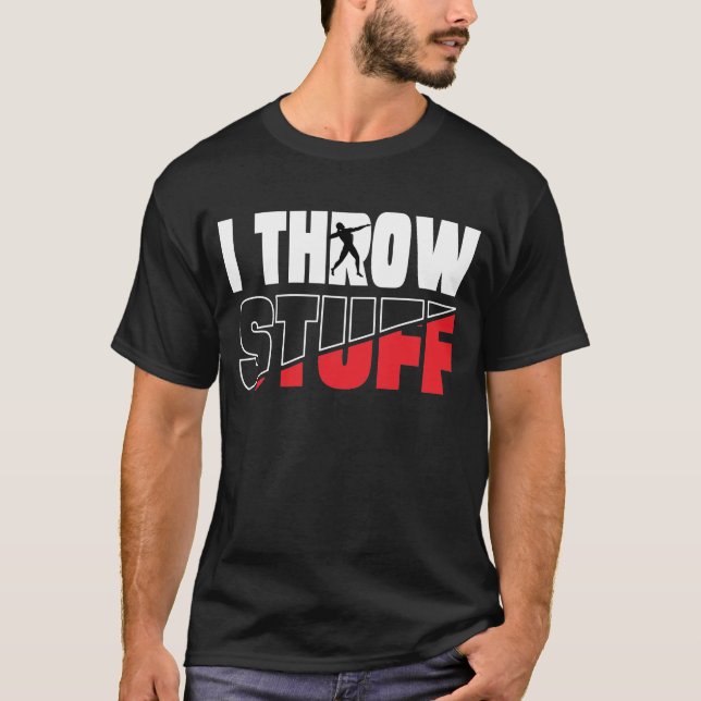 T-shirt Drôle Je Jette Des Stups, Tiré Mettre Athlète Jete (Devant)