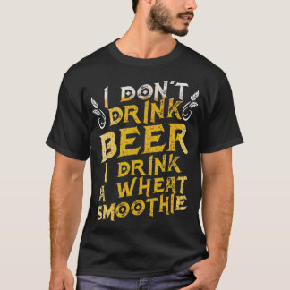 T-shirt Drôle Je ne bois pas de bière Je bois une Smoothie
