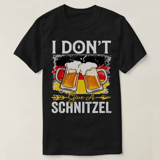 T-shirt Drôle Je ne donne pas un Schnitzel Allemagne Drape (Design devant)