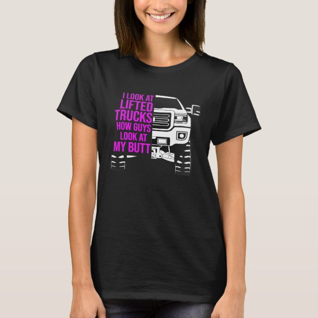 T-shirt Drôle je regarde les camions gonflés comme les gar (Devant)
