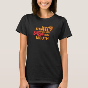 T-shirt Drôle Je suis dans la forme Pizza entière dans ma