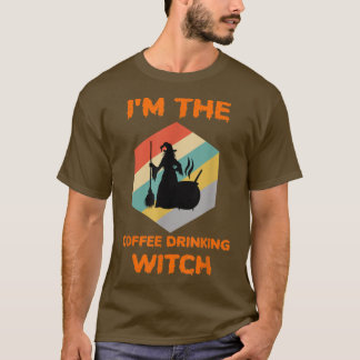 T-shirt Drôle Je Suis Le Café Boire Sorcière Halloween4400