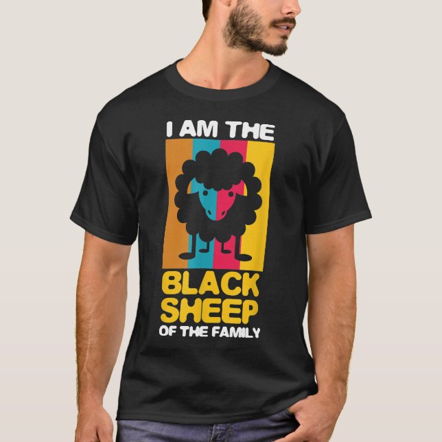 T-shirt Drôle Je Suis Le Mouton Noir Des Amateurs De Jouet (Devant)