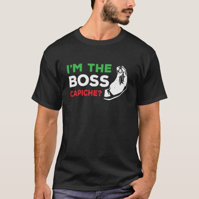 T-shirt Drôle Je suis le patron italien Nonna Nonno  (Devant)