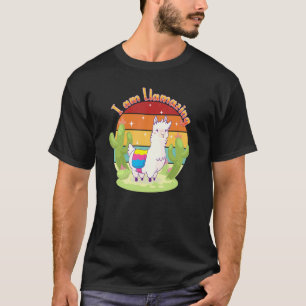 T-shirt Drôle Je Suis Llamazing Guanaco Llama Vicuna Éleve