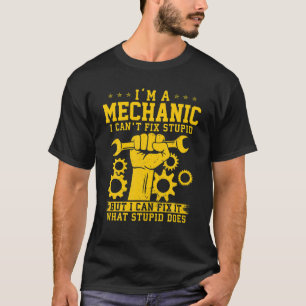 T-shirt Drôle Je suis Mécanique Hommes Femmes Enfants Auto