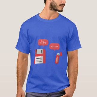 T-shirt Drôle Je Suis Ton Papa Disquette USB Hommes Femmes