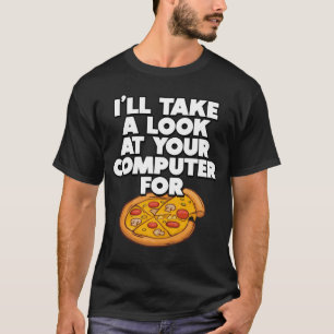 T-shirt Drôle je vais jeter un oeil à votre ordinateur pou