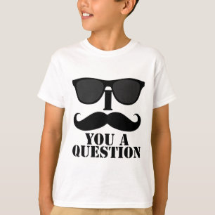 T-shirt Drôle Je Vous Moustache Une Question Lunettes de s