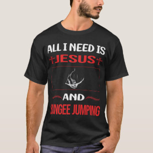 T-shirt Drôle Jésus Bungee Sumping