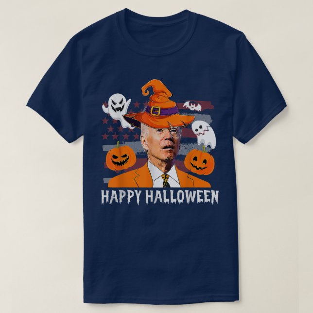 T-shirt Drôle Joe Biden A Confondu Halloween Heureux Pour  (Design devant)