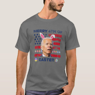 T-shirt Drôle Joe Biden Dazed Joyeux 4E De Pâques