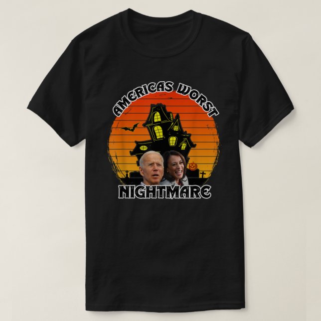T-shirt Drôle Joe Biden Halloween Kamala Harris Amériques  (Design devant)