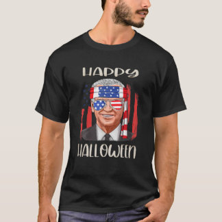 T-shirt Drôle Joe Biden Happy Halloween Confus Pour Le 4E