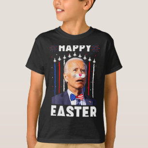 T-shirt Drôle Joe Biden Joyeux 4 Juillet Confus Pâques 