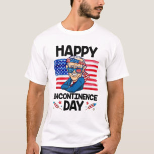 T-shirt Drôle Joe Biden Joyeux jour d'incontinence Usa Dra