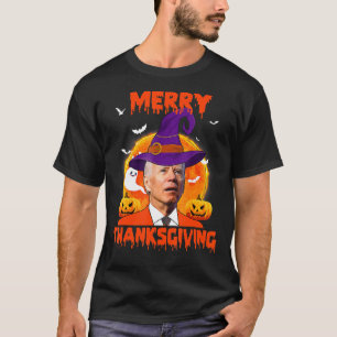 T-shirt Drôle Joe Biden Joyeux Thanksgiving Confus Joyeux