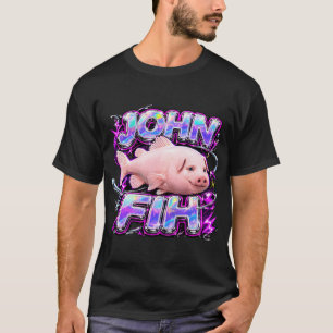 T-shirt Drôle John Pork Fih appelle Brainrot Fih Meme Y