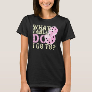 T-shirt Drôle Joueur Bunco Cadeau Quelle table Dice Jeu Nu