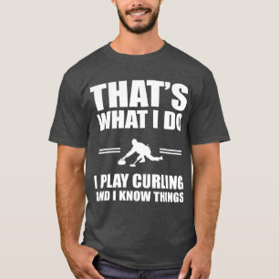 T-shirt Drôle Joueur de curling Citation de curling Team D