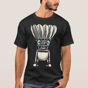 T-shirt Drôle Joueur Volant de badminton Design Hommes Fem