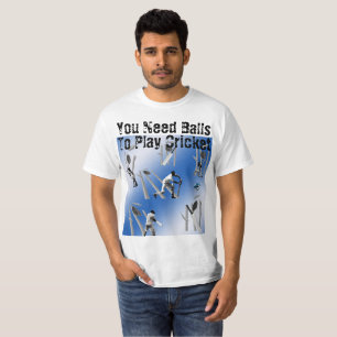 T-shirt Drôle Joueurs De Cricket Design,