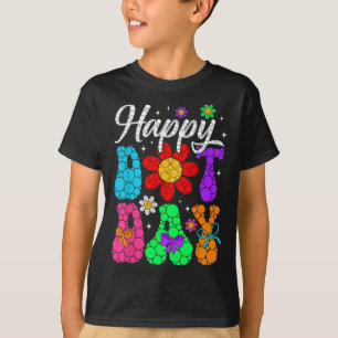 T-shirt Drôle Jour Joyeux Point Polka Dot Art Étudiants En