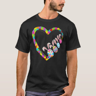 T-shirt Drôle Joyeux Pâques jour Coeur Sensibilisation sur