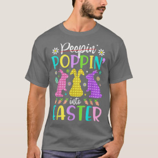 T-shirt Drôle Joyeux Poppin Dans Bunny Pâques Jour de Pâqu