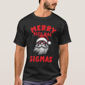 T-shirt drôle Joyeux Rizz Mas Sigmas ,Joyeux Noël