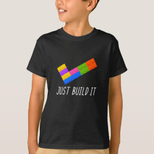T-shirt Drôle Juste Construit Il Bâtiment Blocs Cadeaux