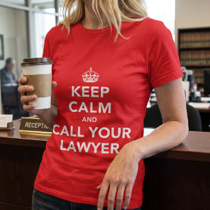 T-shirt drôle "Keep Calm et Appelez Votre Avocat"