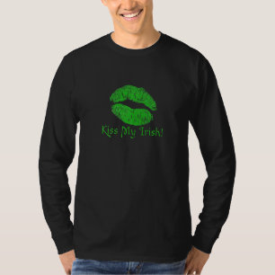 T-shirt Drôle Kiss My Irish St Patrick's Unisex Party Drin