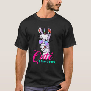 T-shirt Drôle Lama Alpaga Mignon Llamas Enfants Filles Fe