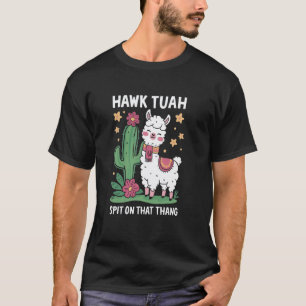 T-shirt Drôle Lama Faucon Tush Cracher sur ce truc Préside