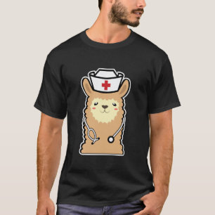 T-shirt Drôle Lama Infirmière Mignonne Soins Vie Femmes Hô