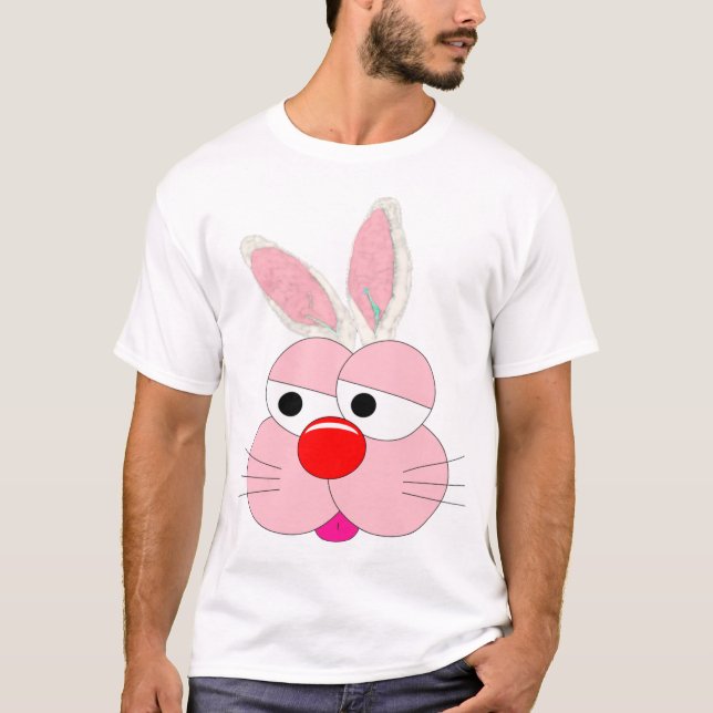 T-shirt Drôle lapin Cartoon - Je suis le lapin de Pâques.  (Devant)