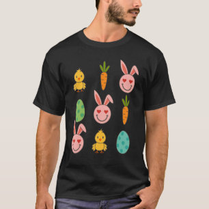T-shirt Drôle lapin de Pâques Carottes de poulet Hommes Fe