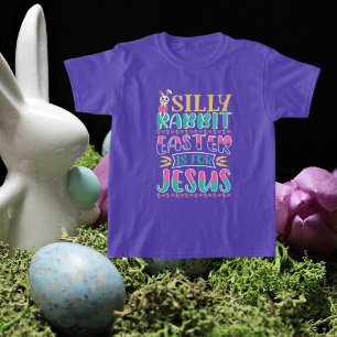 T-shirt drôle lapin idiot Jésus unisex enfants Pâques