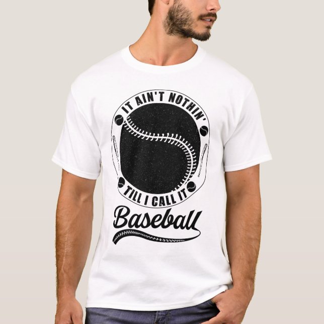 T-shirt Drôle Le Baseball Dit, Les Amateurs De Baseball Ci (Devant)