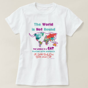 T-shirt Drôle Le monde est un chat
