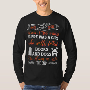 T-shirt Drôle Lecteur de livre Amoureux des chiens Beau mi