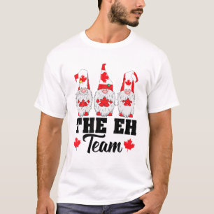 T-shirt Drôle L'Équipe EH Gnomes Maple Leaf Drapeau Canadi