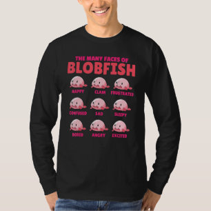 T-shirt Drôle Les Nombreux Visages De Blobfish Mignonne An