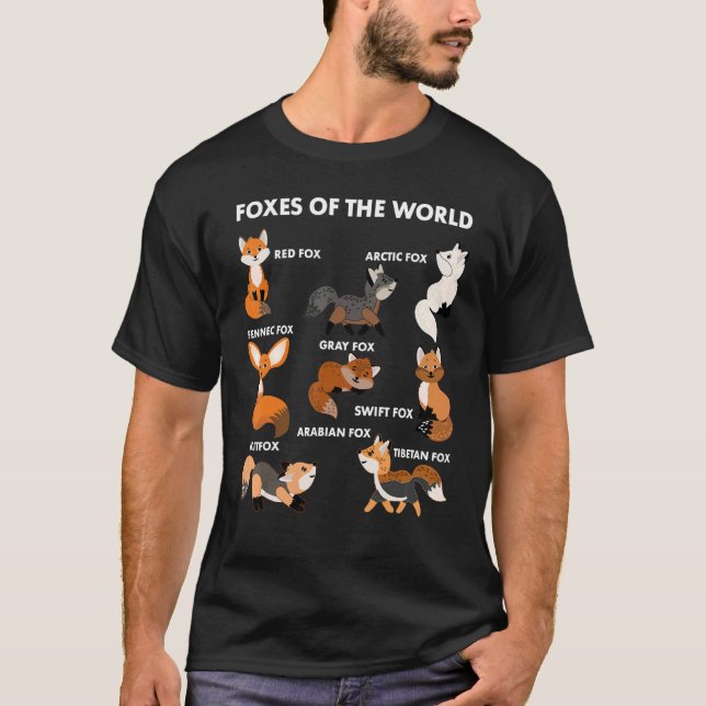 T-shirt Drôle Les Renards Du Monde La Chemise Foxes Les Am (Devant)