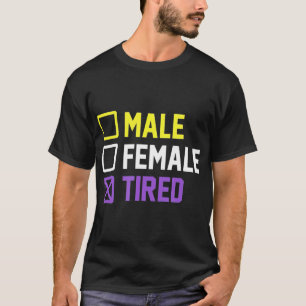 T-shirt Drôle LGBT Pride Non binaire Drapeau Non Binaire T